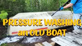 Satisfying Pressure Wash of an old boat's bottom.