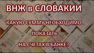 Residence permit in Slovakia What amount to show on bank accounts