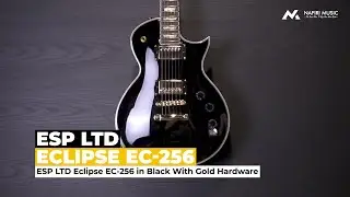 ESP LTD Eclipse EC-256 in Black with Gold Hardware