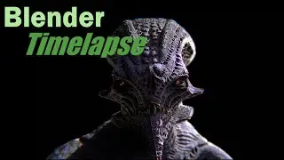 Blender Sculpting Time lapse - Alien concept