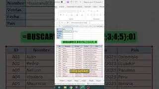 Funcion BuscarV en #excel  #tutorial  #windows