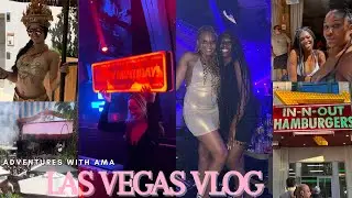 LAS VEGAS TRAVEL VLOG | 25TH BIRTHDAY TRIP, DAY PARTIES, NIGHTLIFE & MORE ☀️✈️ | Adventures with Ama