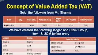 How To Make A VAT (Value Added Tax) Entry In Tally ERP & Tally 9: Part 2