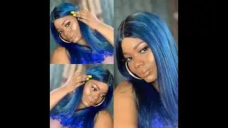 Blue hair & glitter eyes