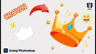 How to Make Game UI Crown Vector in Photoshop | Game UI Design | Game UI Design in Adobe Photoshop