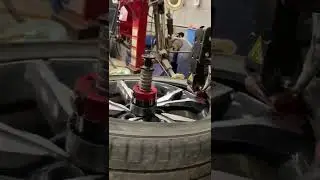 Tire Machine removing tire from wheel #shorts