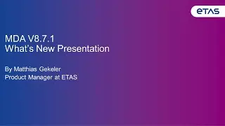 MDA V8.7.1 – What’s New Presentation (German)