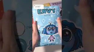 inside out 2 envy blind bag! 🩵#diy #insideout#insideout2#blindbag #craft#papercraft #asmr#paperdoll