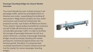 Passenger Boarding Bridges for Airport Market| Industry Data Analytics | IDA