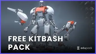 Free Hard-Surface Kitbash Pack Support for Blender, ZBrush, Maya, 3dsmax, Modo, 3d-Coat.