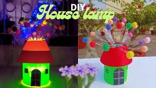 DIY beautiful house lamp with plastic bottle and clay || diy lamp || Origami