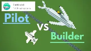 Builder vs PILOT: Airplane Minecraft Build Battle