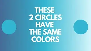 These 2 circles have the same colors. Color-Changing Optical Illusion