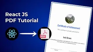 React PDF Tutorial: Build a Certificate Generator with Tailwind CSS