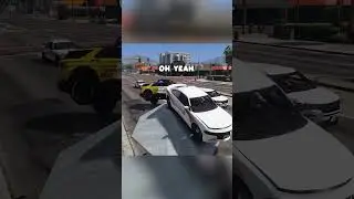 robbing bank using crazy ufo ramp car