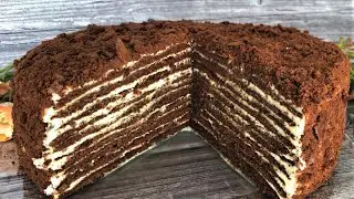 Chocolate Honey Cake Without Rolling the Cakes🙃