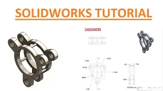 Solidworks part  exercise -03 ll 2d drawing in description ll