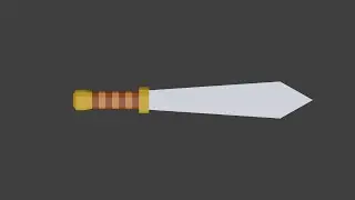 How to make low poly Sword in blender 2.8/2.81 [REAL TIME]