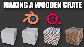 Blender 2.8 + Substance Painter How to make a wooden crate (Beginner)
