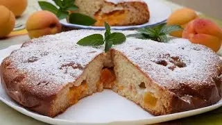 Заливной пирог с абрикосами
