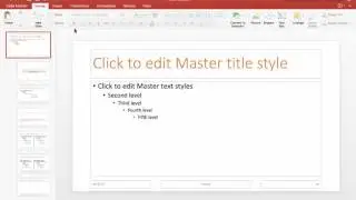 Manual on Changing Font Size and Colour of the Title in Slide Master