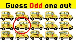 Can you find the Odd #school #bus one out?  #findtheoddemojiout #challenge by @Insightbuzz