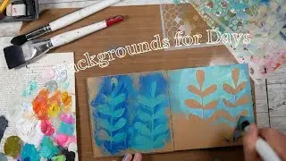 Quick, Painty Backgrounds in my Small Kraft Journal
