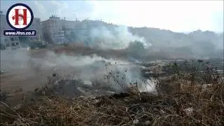 צפו: לוחמי האש פעלו בשריפת קוצים בכפר קאסם