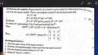 Diagonal form || Diagonalisation