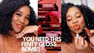 GIRL YOU NEED THIS GLOSS RIGHT NOW !! GET READY WITH ME | fenty gloss bomb cream|makeup tutorial
