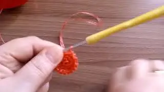 Игрушка-мочалка - "Дед Мороз".