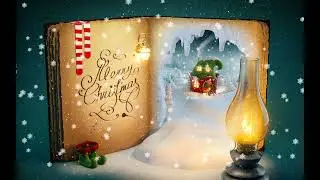 SNOWING CHRISTMAS GREETING ANIMATION  -  XMAS VJ Loop - Christmas Loop