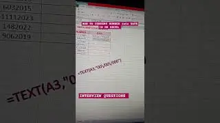 HOW TO CONVERT NUMBER INTO DATE IN MS EXCEL।। INTERVIEW QUESTIONS #dataentry #exceltips #exceltricks