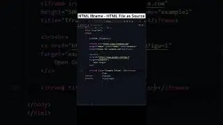 Embedding HTML Files with Iframe Src Attribute! 