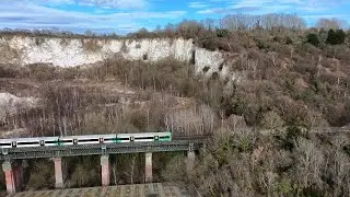 Train class 377 and 371 Drone view #trainvideo #djidrone #trainspotting #dronevideo #djineo #sub