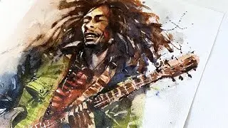 Bob Marley Watercolor Painting - The Legend Lives On