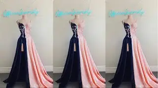 Half Pink Half Black dress!!
