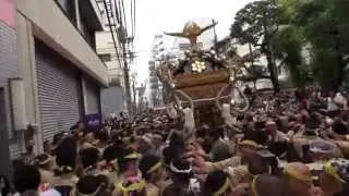 鳥越まつり 柳北のバトル半端無い 宮神輿渡御 2014年。
