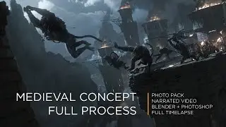 Concept Art Gumroad Tutorial | Medieval Scene | Trailer