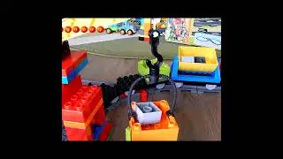 Lego Train Cargo Rails Bridge and Crane - kids Story - #mirglory Toys Cars
