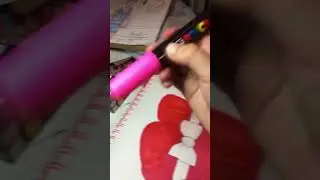 Drawing a heart for valentines 2/14/24) HAPPY VALENTINES DAY!!❤️💕#shorts￼