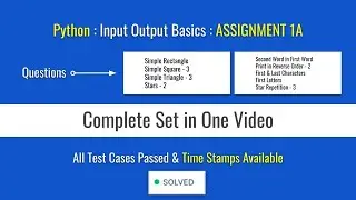 Assignment 1A || Python Basics Coding Practice: Simple Rectangle, Square, Triangle, Stars, and more!