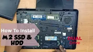 How to Install M.2 SSD &  Hard drive Combo in HP EliteBook 840 G1/How to install M.2 ssd and hdd