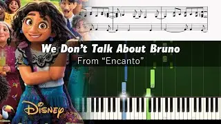 We Don't Talk About Bruno (Disney's Encanto) - Piano Tutorial + SHEETS