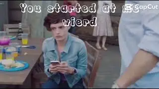 You started at me wierd