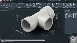 AutoCAD 3D Modelleme: T Su Borusu Çizimi ve Teknik Detaylar
