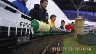 макет железной дороги,вид из кабины машиниста,Пермь