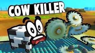 Cutting up Cows! AMAZING Scrap Mechanic Farm Challenge!