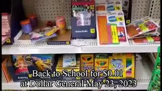 Back to School for $0.01 at Dollar General #pennylist #dollargeneral