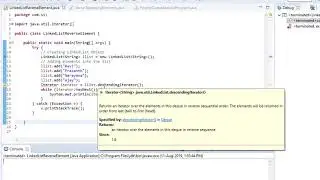 LinkedList example in Java